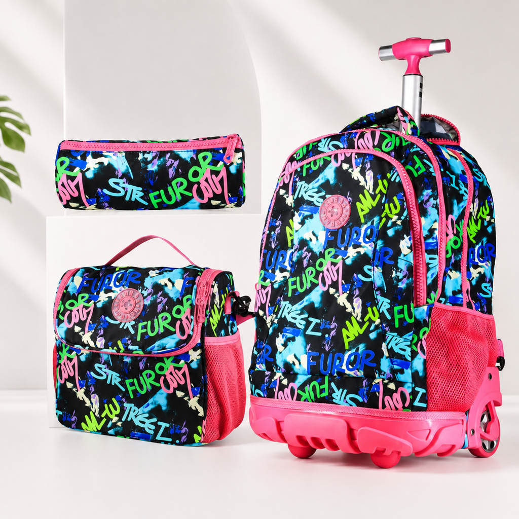 Sac à Dos Scolaire à Roulettes 3 en 1