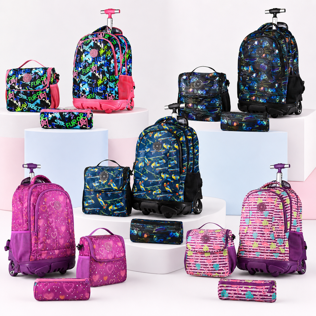 Sac à Dos Scolaire à Roulettes 3 en 1