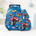 Pack Scolaire 3 Pièces Premium – Cartable à Roulettes Trolley