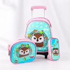 Pack Scolaire 3 Pièces Premium – Cartable à Roulettes Trolley 3D