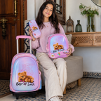 Pack Scolaire 3 Pièces Premium – Cartable à Roulettes Trolley 3D
